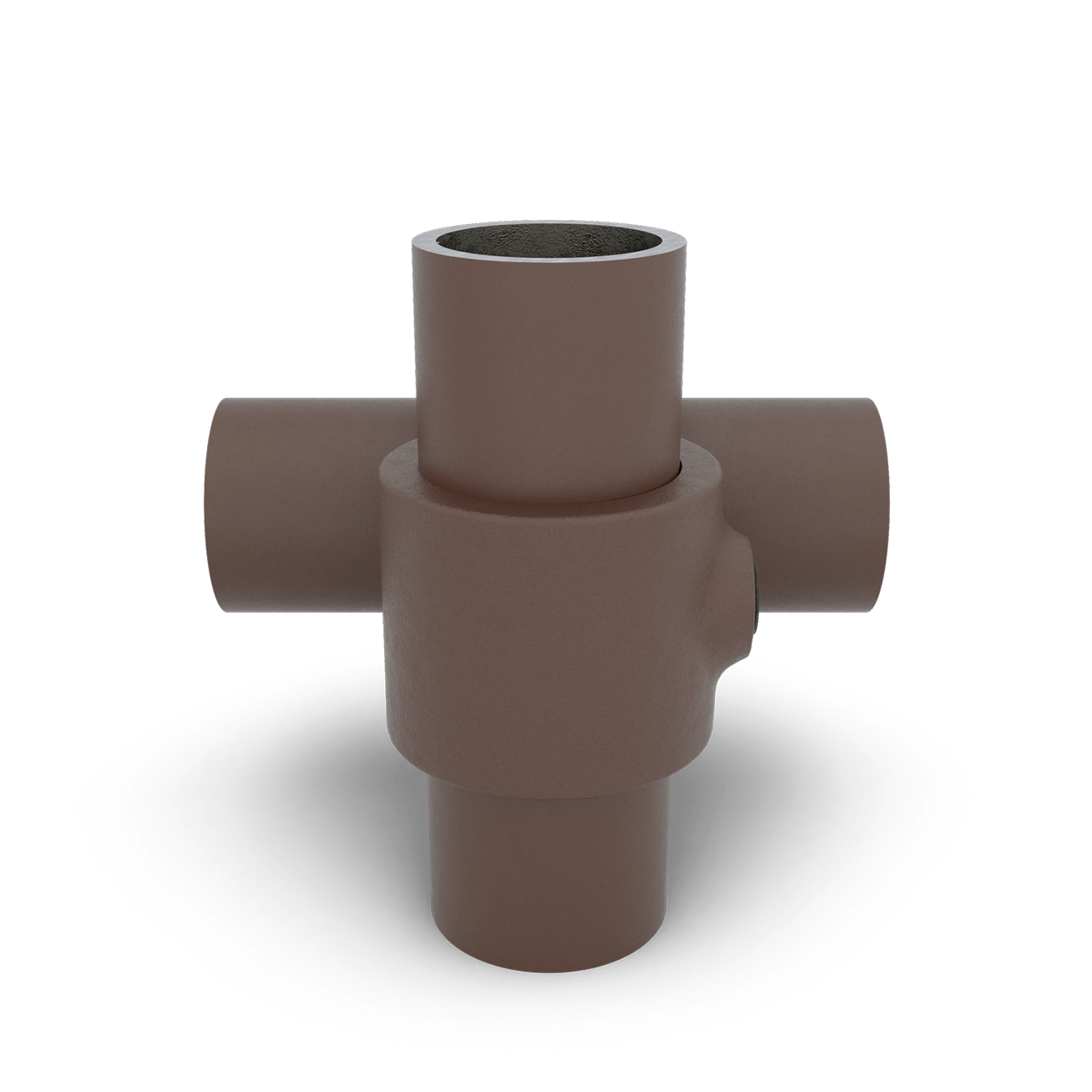 Buiskoppeling Kruisstuk 90° - vintage bruin-B / 26,9 mm